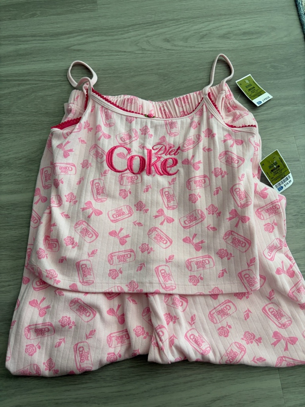 NWT Diet Coke Pink Pajama Set - Super Cute!